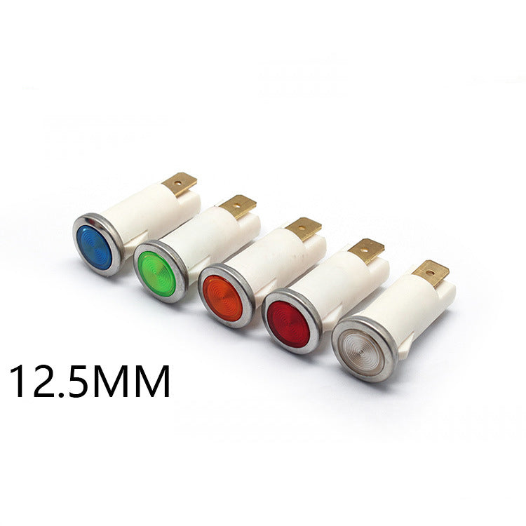 12.5mm plastic pin indicator light high brightness arc head electroplating edge equipment signal light