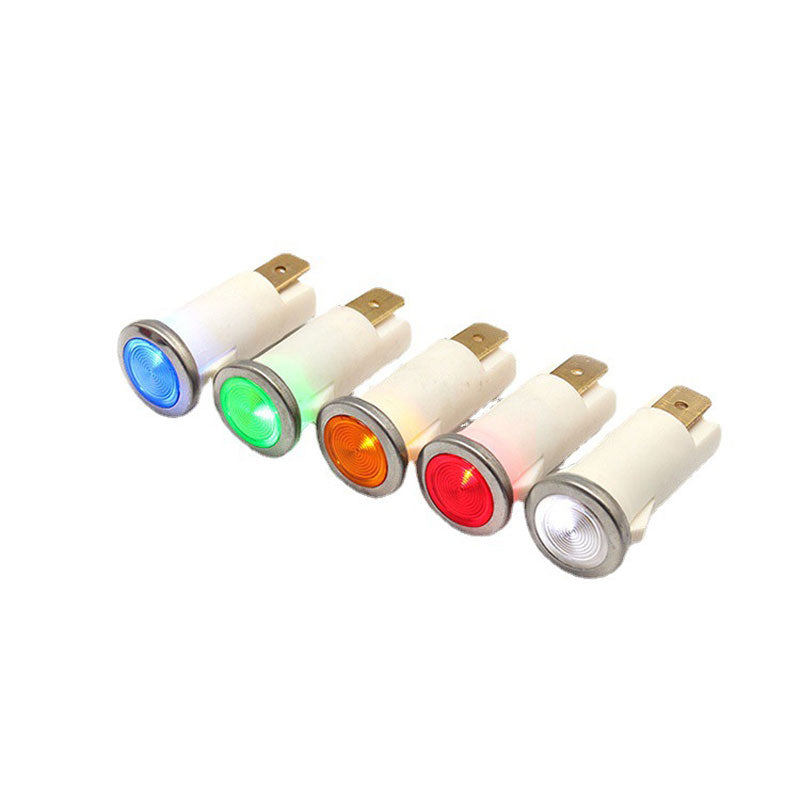 12.5mm plastic pin indicator light high brightness arc head electroplating edge equipment signal light