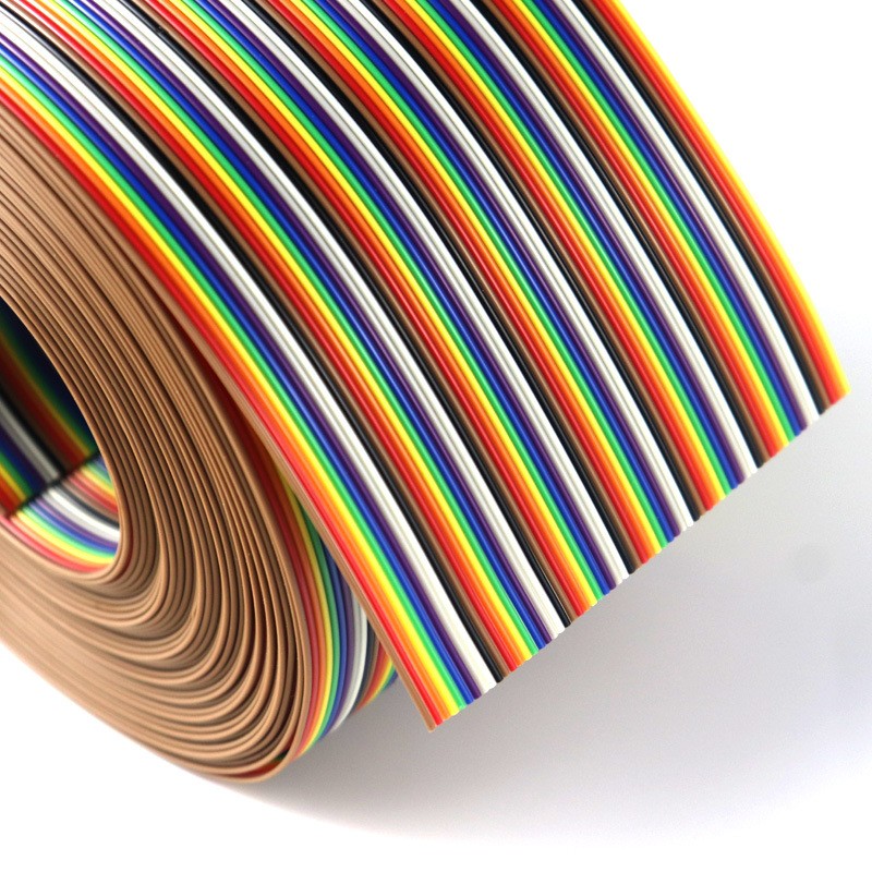 2651 Color Ribbon Cable 1.27mm Pitch 50p Rainbow Ribbon Cable 28AWG Computer Cable