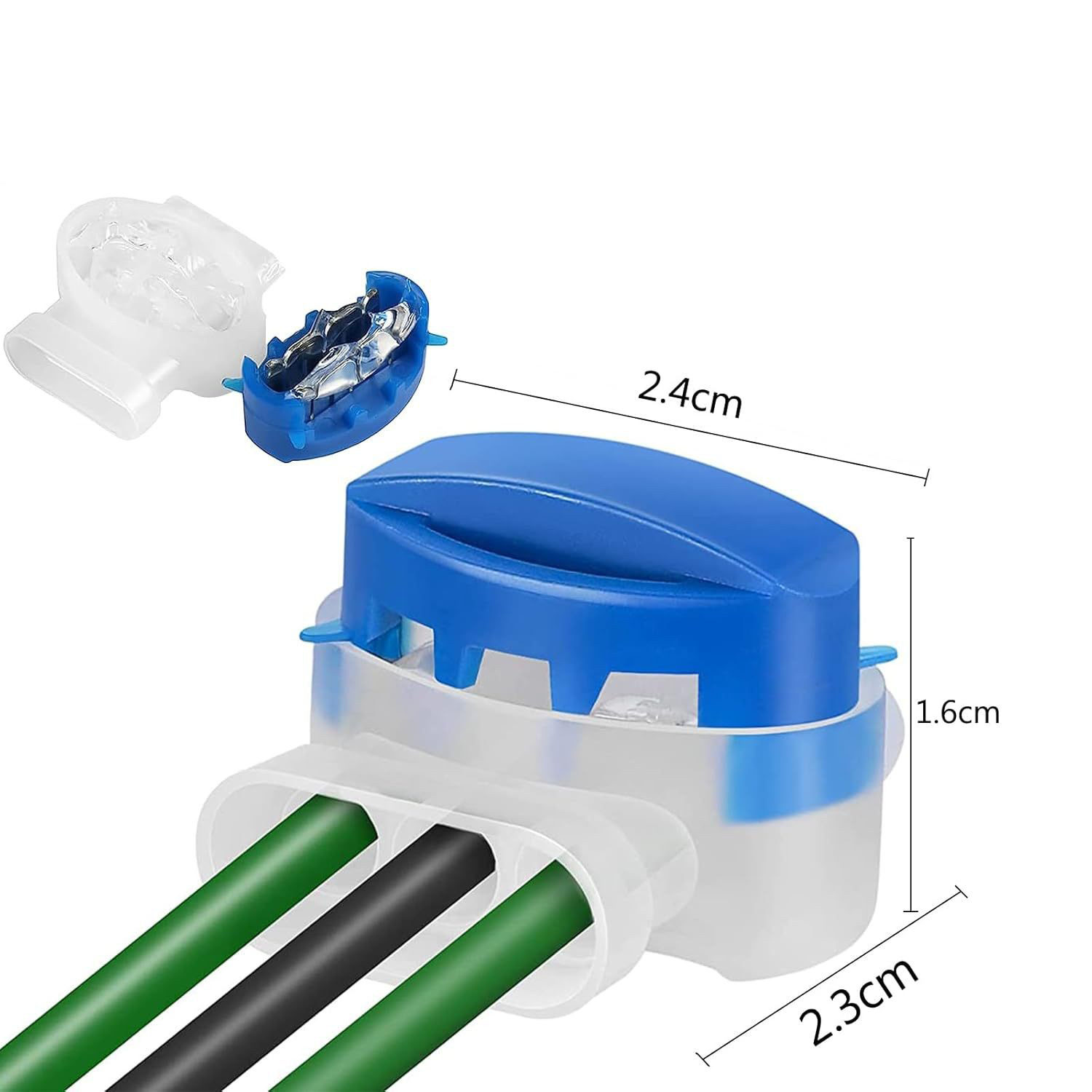 314 Connector Automatically Peels Off Waterproof Blue Connector with 3-hole Terminal Block Wire Harness for Mowing Machine