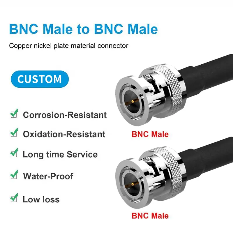 Rg58 50ohm Jumper Connector with CCTV Cable Patch Cord BNC Cable