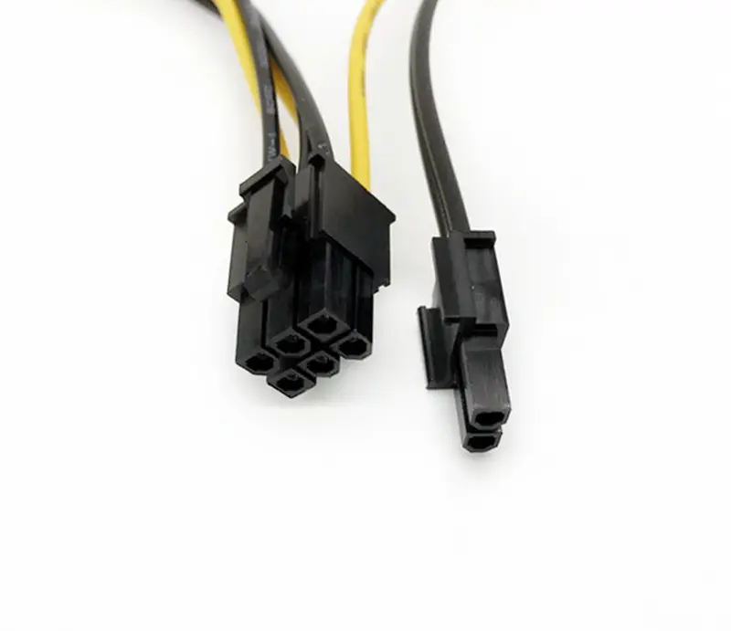 Dual SATA to PCI-E 8pin Adapter Cable 18AWG PCI-E SATA Power Supply Cable