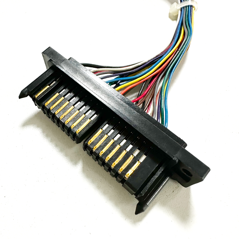 HRS DF11 to QR/P4-32P-C(21) Small Rectangular High Pin Count Rack and Panel Crimp Connector Wires for Racks and Panels