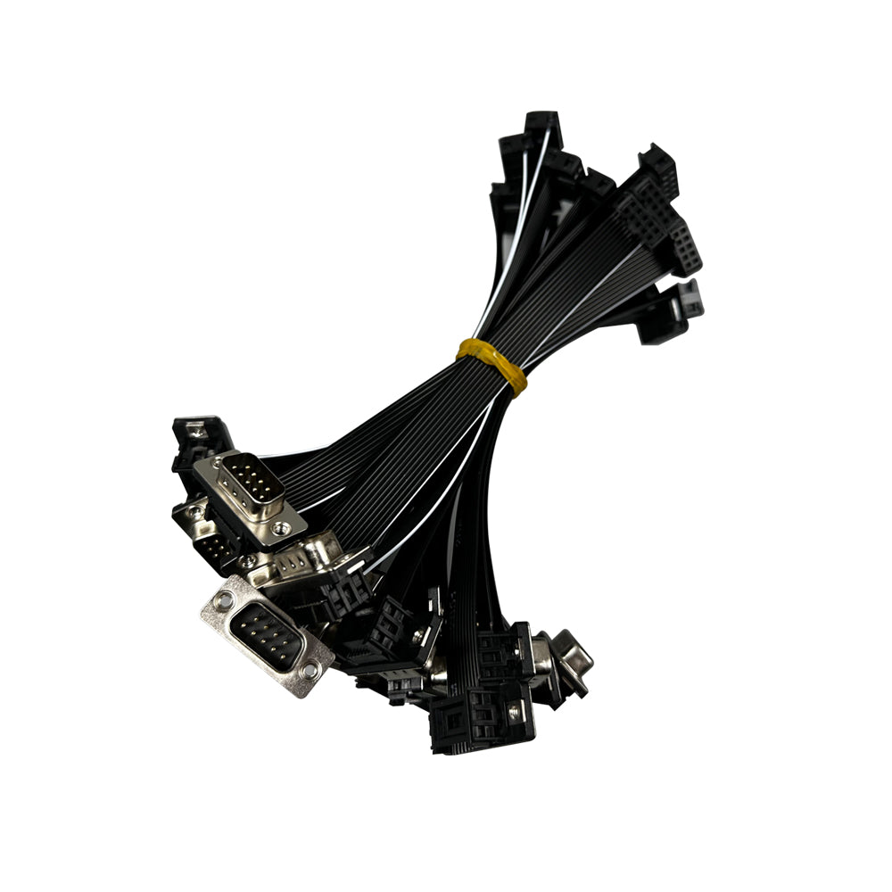 DIDC-DB9 Male connector to 2.54 2*5P IDC Black Flat Ribbon Cable Crimp Terminal Wire