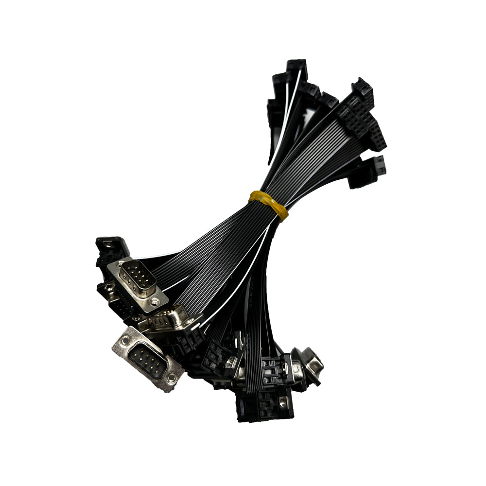 DIDC-DB9 Male connector to 2.54 2*5P IDC Black Flat Ribbon Cable Crimp Terminal Wire