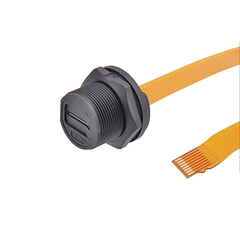 E13 Threaded Waterproof Plug IP67 IP68 Connector SDTF SIM Socket Cable Data 2K 4K