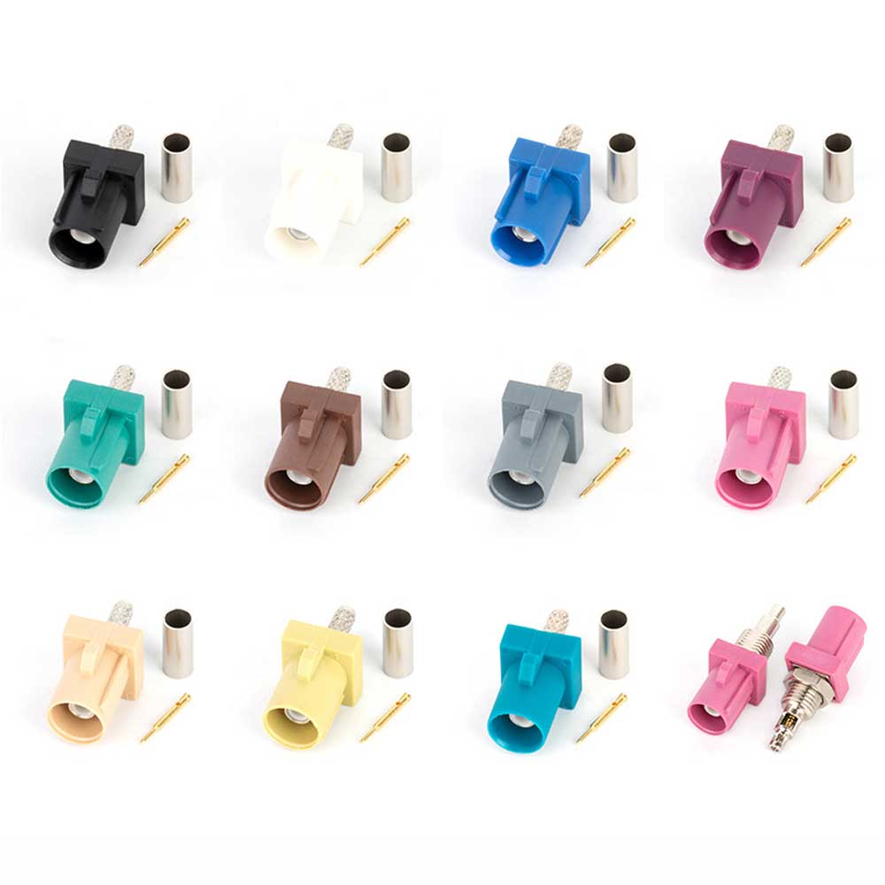 FAKRA Automotive Connectors FAKRA-J-1.5 Male GPS Communication Connector 50-1.5 Wire