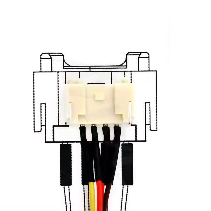 JST B04B-PASK-1 4 Pin Copper Lugs Tinned 1061 28awg Wire Harness