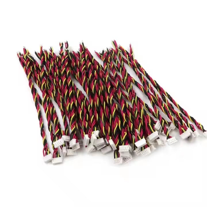 Удлинённый многоконтактный кабельный жгут с витыми контактами и разъемом JST XH 2,54 мм.