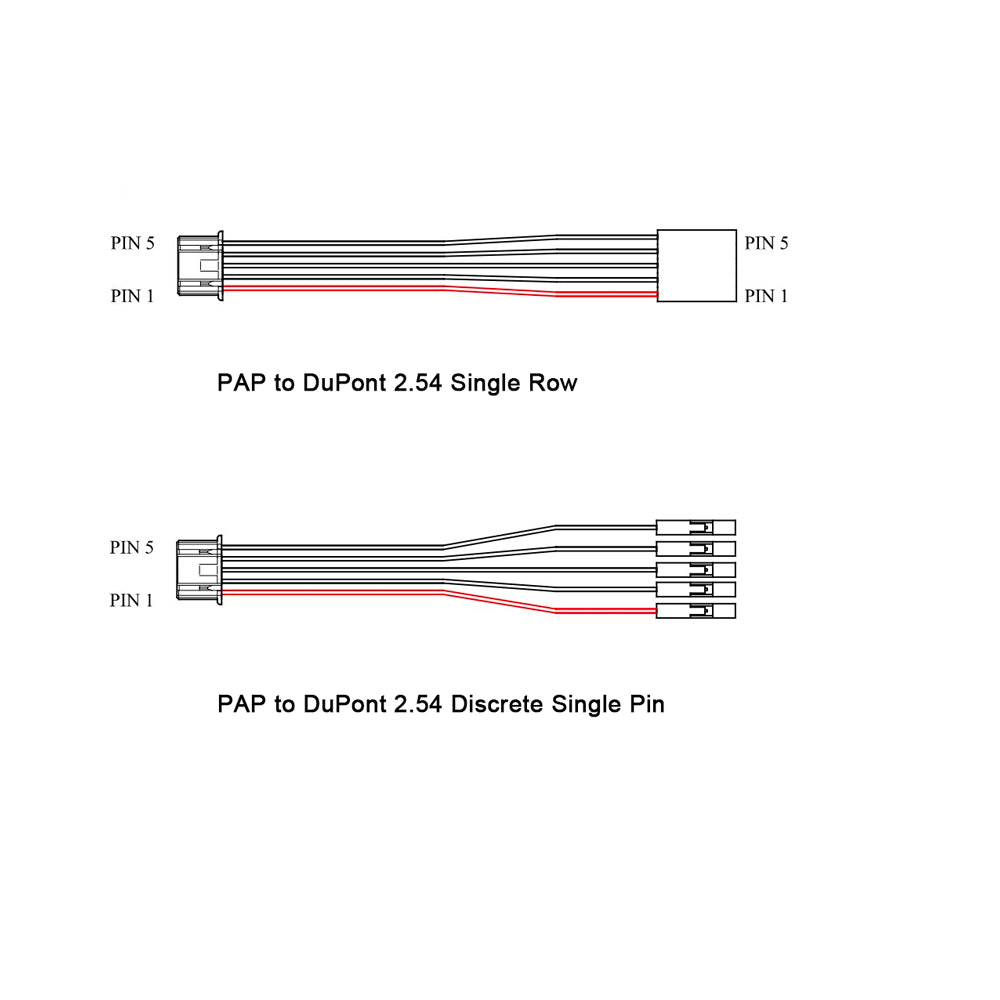 JST PAP-05V-S 2.0mm to DuPont 2.54mm Terminal Wire TJC8 Jumper Cable