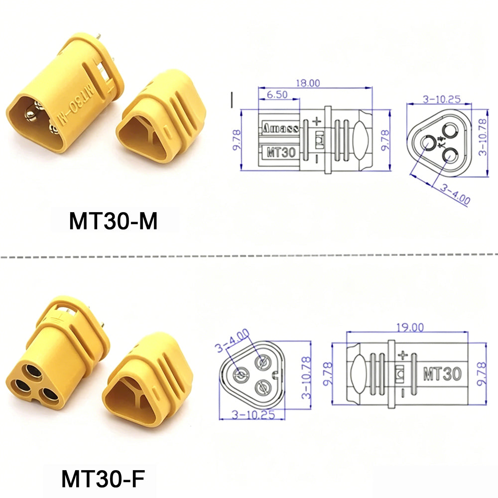 18AWG MT30 Banana Plug Wire for Drones & Balance Scooters