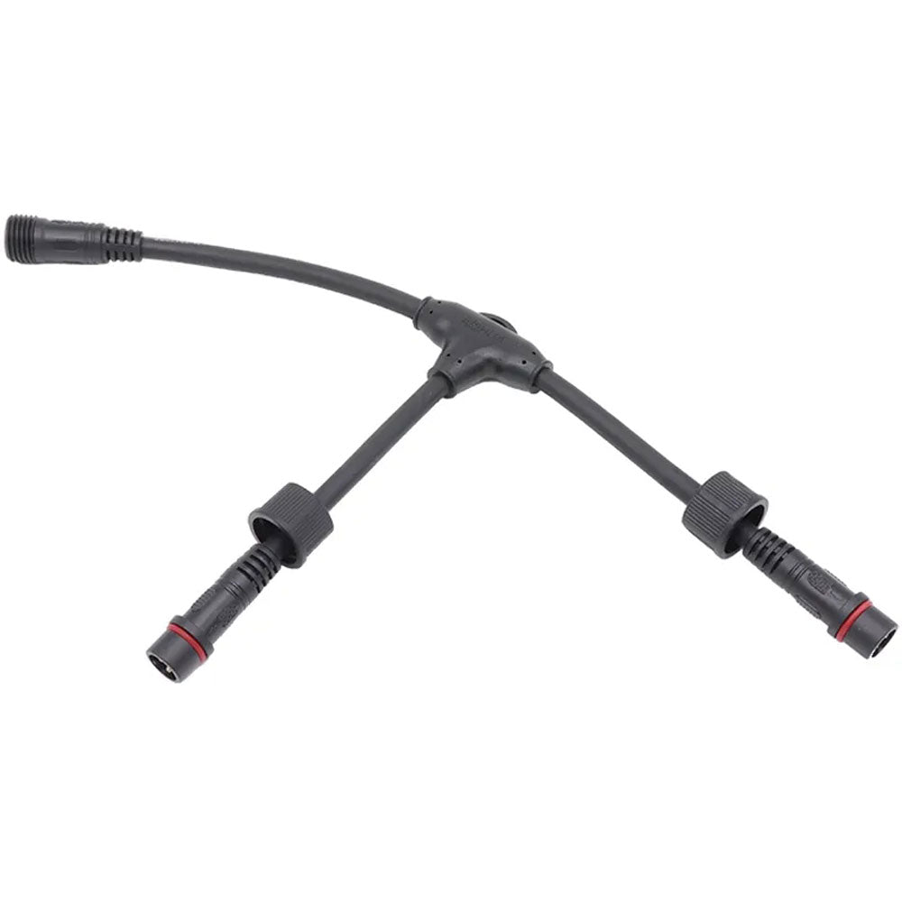 Male To Female Y Splitter Cable 3 Way Waterproof T Shape Connector Wire Harness