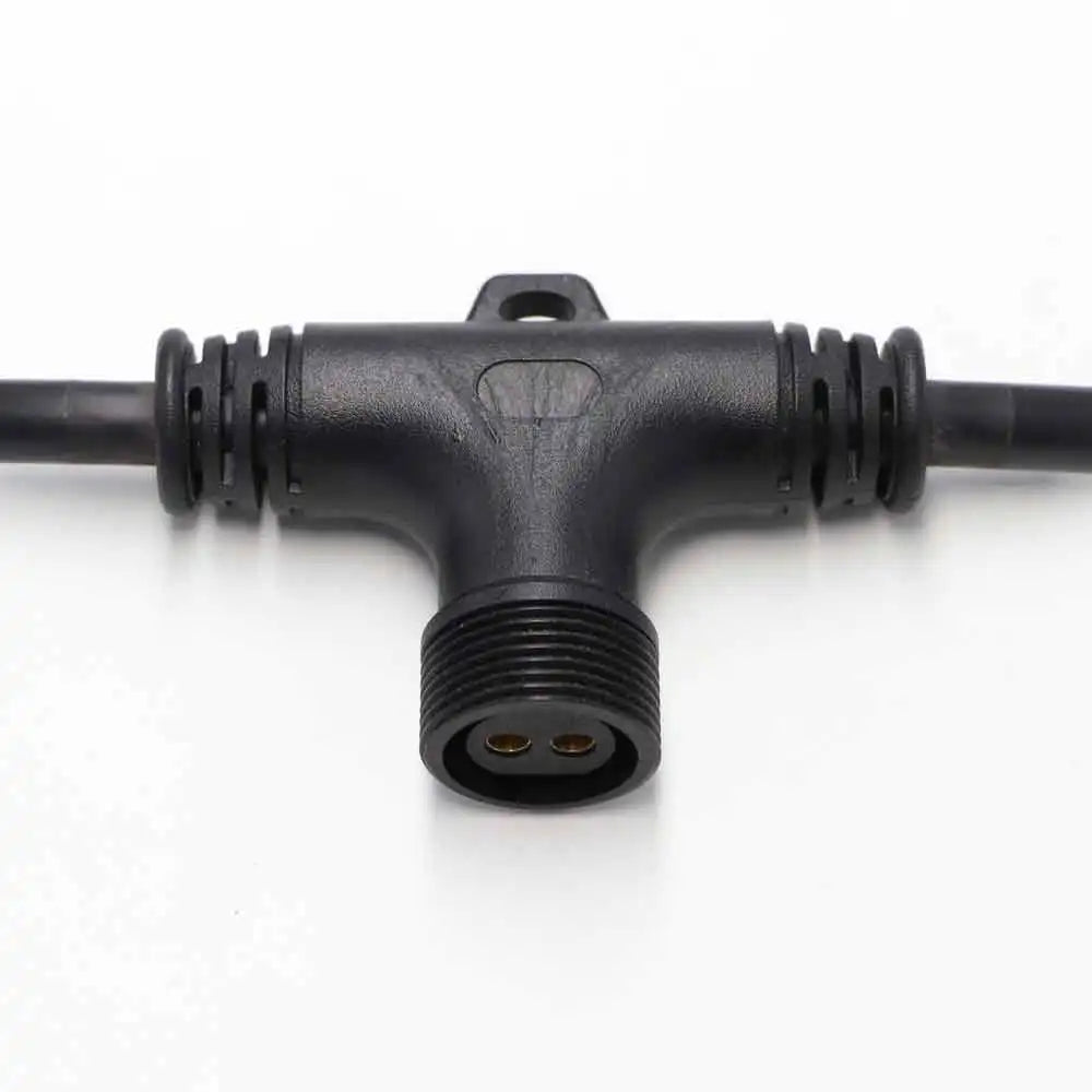 Male To Female Y Splitter Cable 3 Way Waterproof T Shape Connector Wire Harness