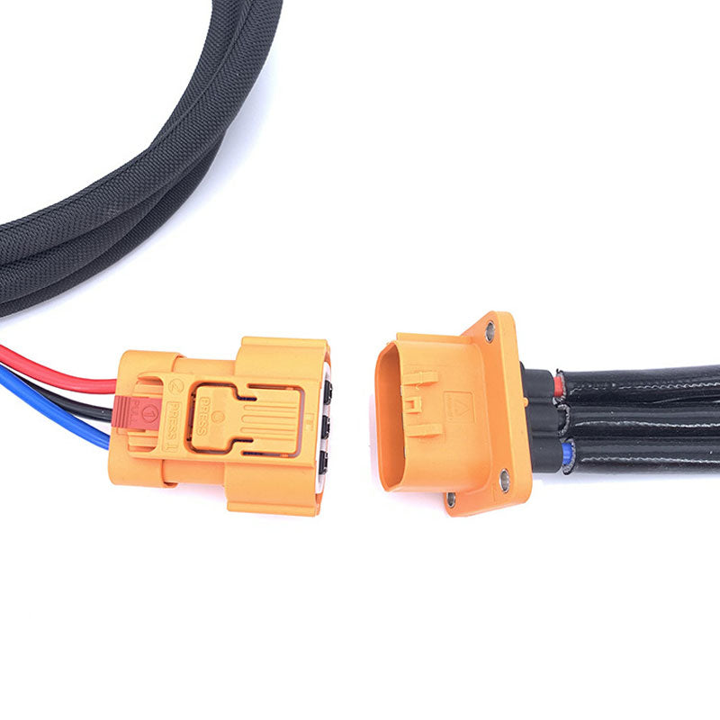 Electric vehicle three-core plug charging wire high voltage connector low current connector waterproof docking cable