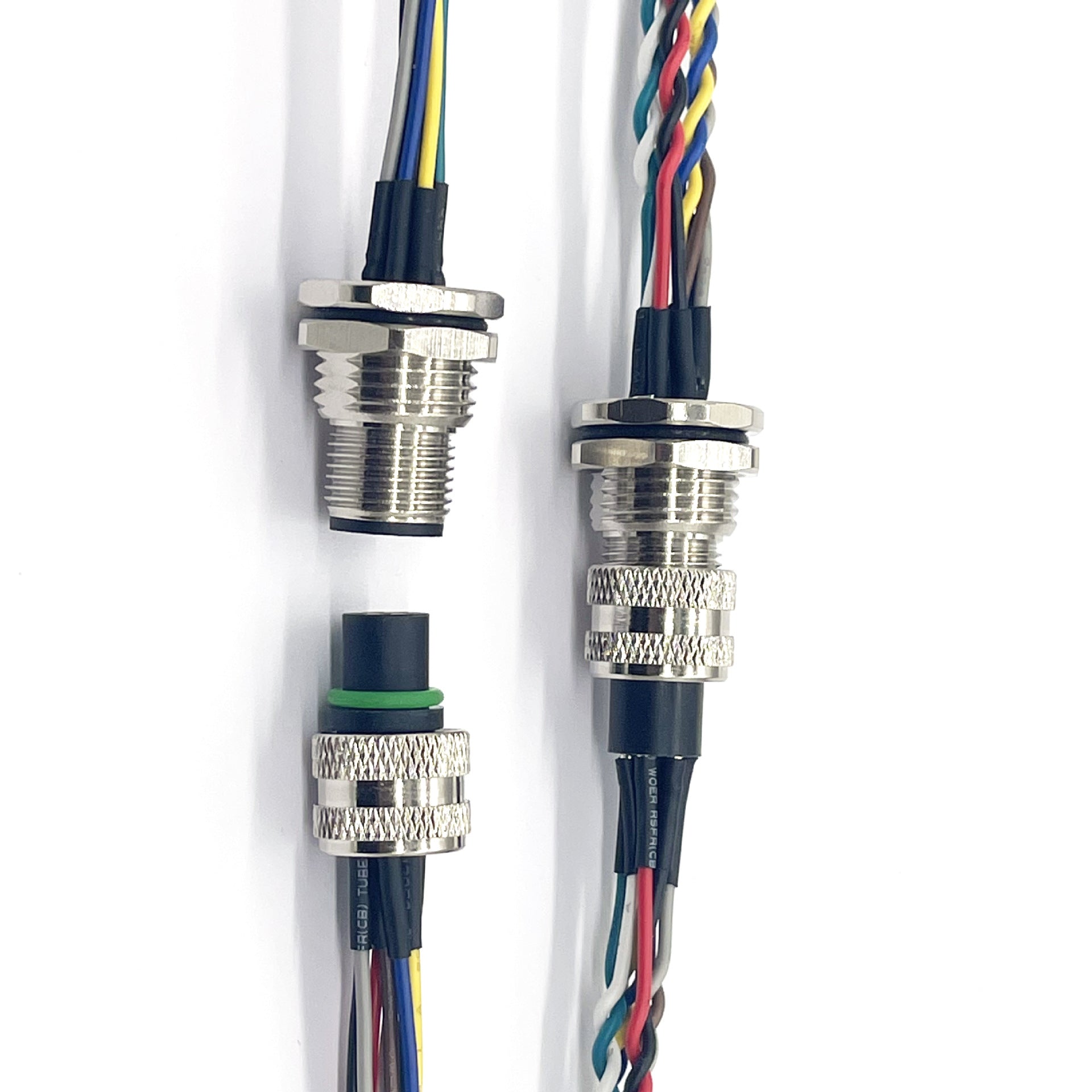 M12 Connectors Cable Rugged Compact Sealed Connectors Used for Signal Data and Power Connectivity in Industrial Control Applications.