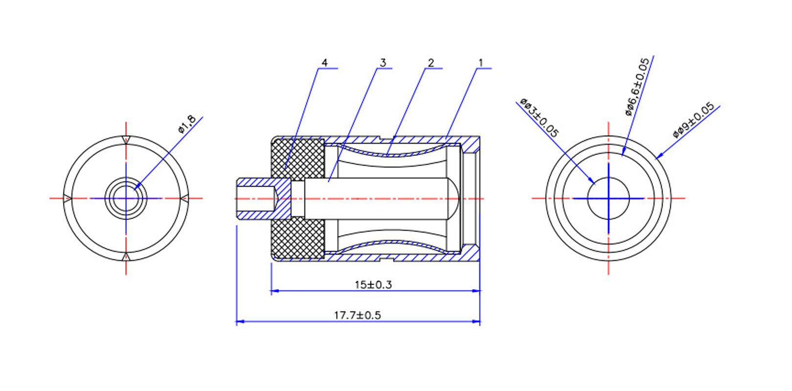 RCA Jack Socket/Audio Video Plug Connector RCA Female Socket Connector