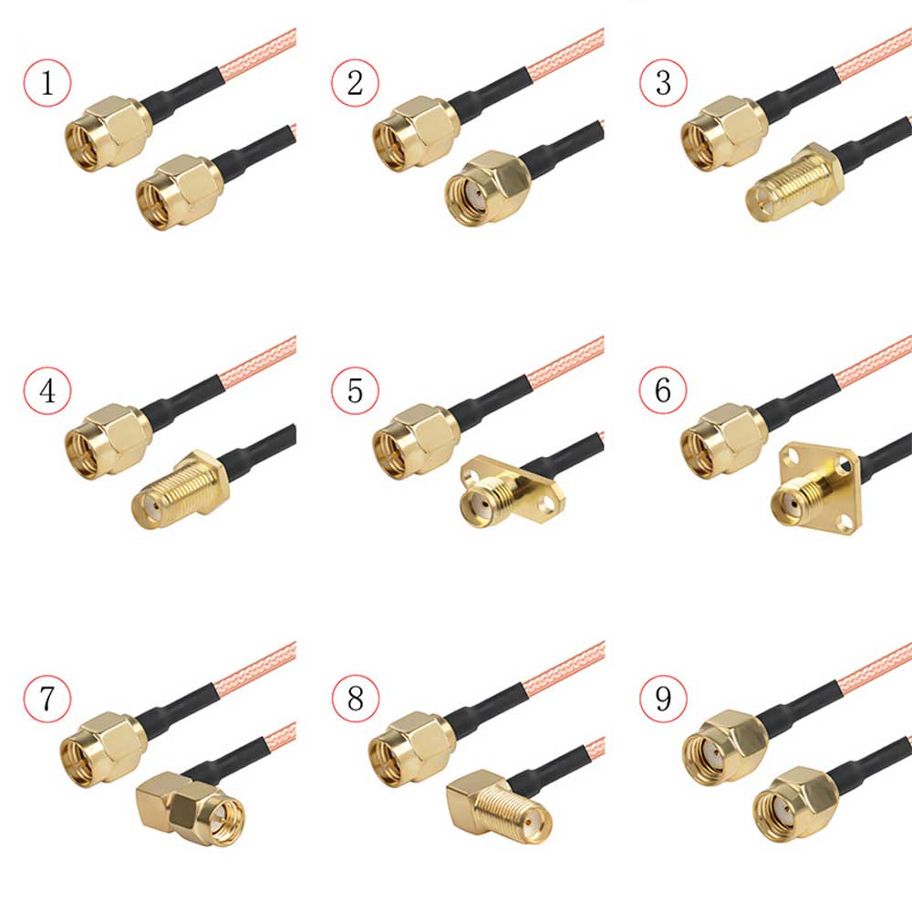 RG316 RF Adapter Cable SMA to SMA Male and Female Signal Connection Cable Extension Wire