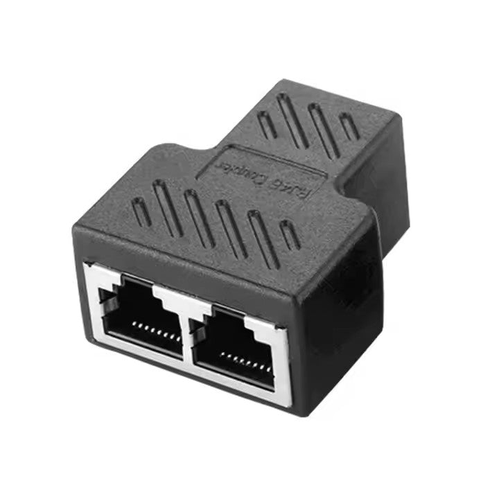 RJ45 female converter network splitter 1 point 2