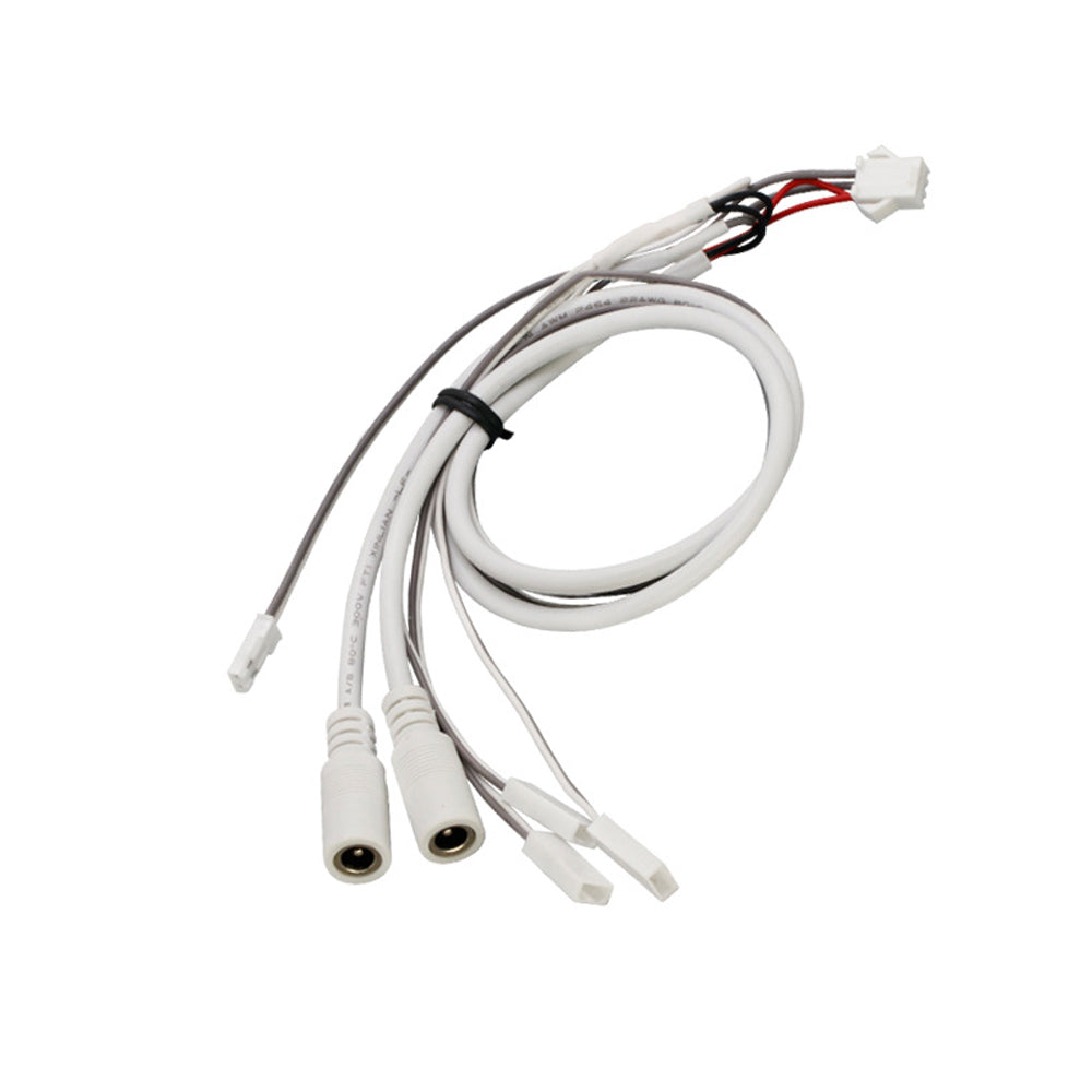 Non-Lock SM2.54 Terminal to DC5521 Power Cable SYP-2P White Dupont for LED Strip Light
