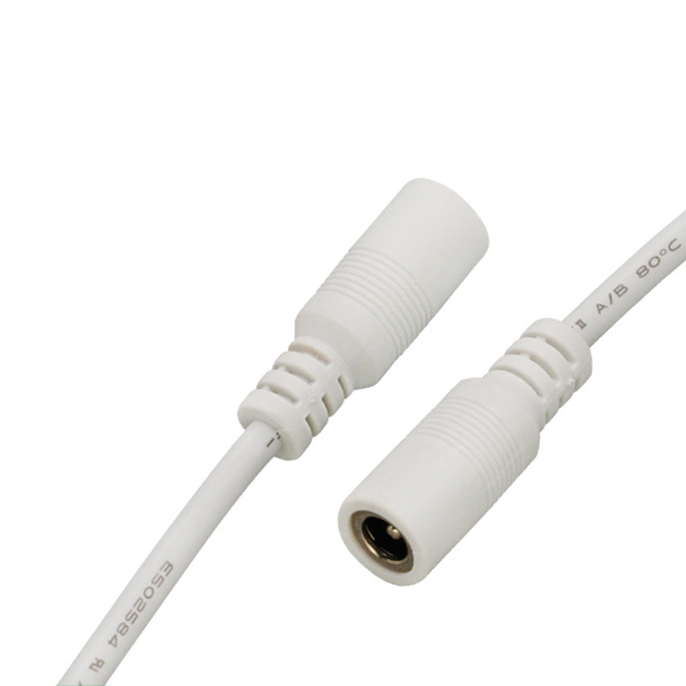 Non-Lock SM2.54 Terminal to DC5521 Power Cable SYP-2P White Dupont for LED Strip Light