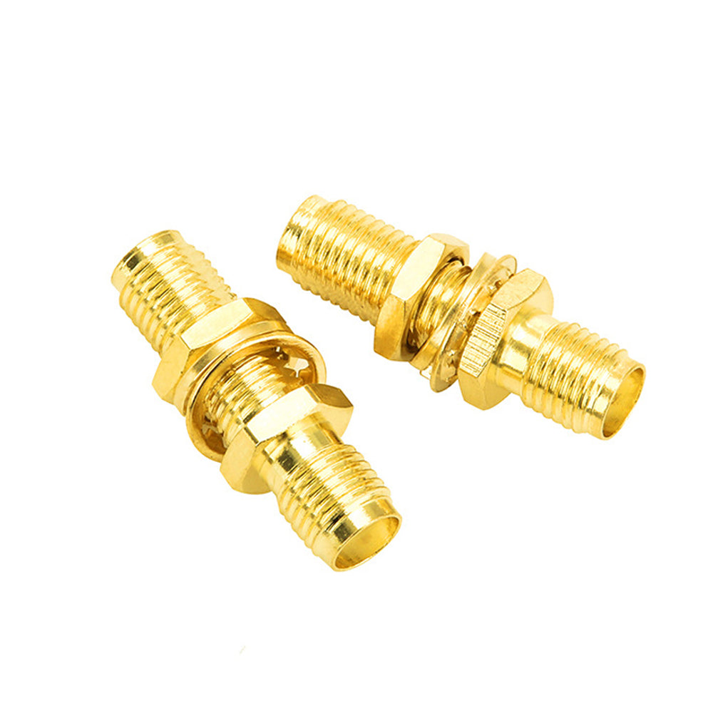 SMA-KKY Straight Through Dual Female Adapter Fixed Nut Panel Mount SMA Coaxial Connector
