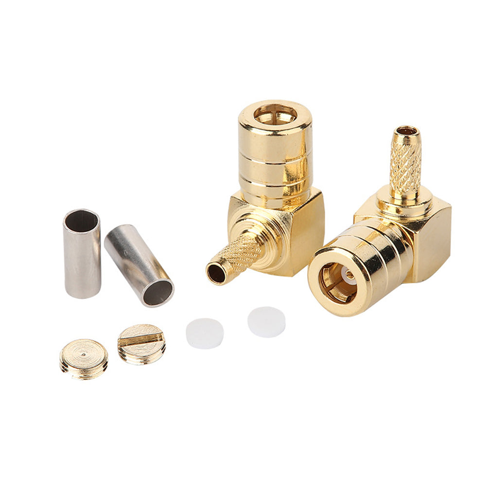 Right Angle SMB-KW1.5 RF Coaxial Jack Crimp Style SMB Female Antenna Connector