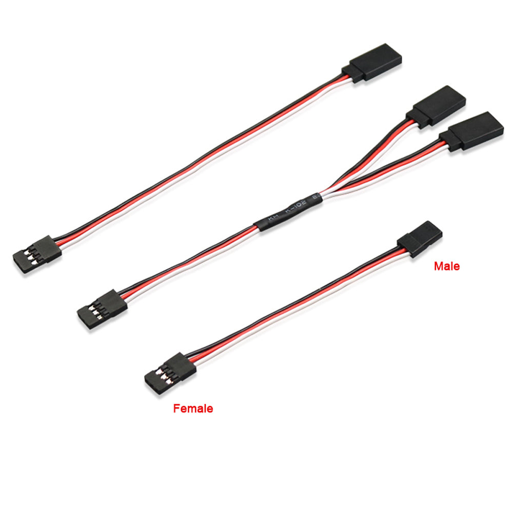 Steering Gear Extension Wire Remote Control Y Servo Extension Cord Cable for RC Car Helicopter