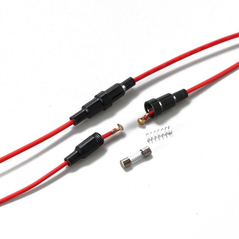 Temperature fuse holder glass fuse wiring harness 2.5A 250V spiral fuse tube connection wire