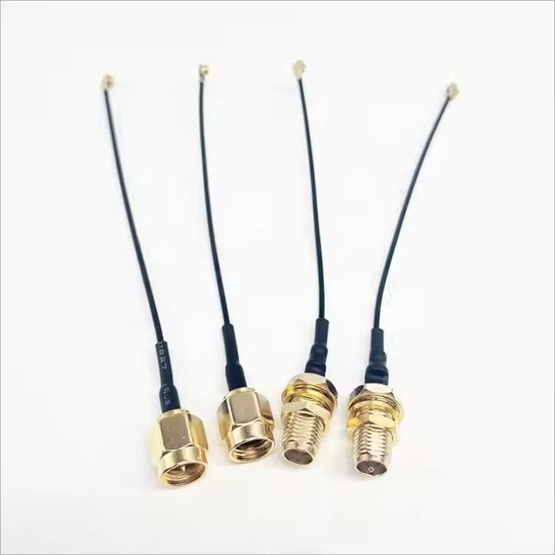 U.FL 4.0 to RP-SMA Female Bulkhead RF Coaxial Connector RF0.81 Low Loss Pigtail Antenna Coaxial Cable