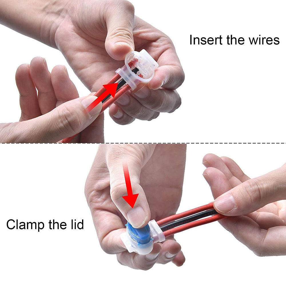 Waterproof Cable Connector 3 Holes Electrical Wire Crimp Connector Lawn Mower Connector with 314 Cable Connectors Perfect for Garden and Outdoor