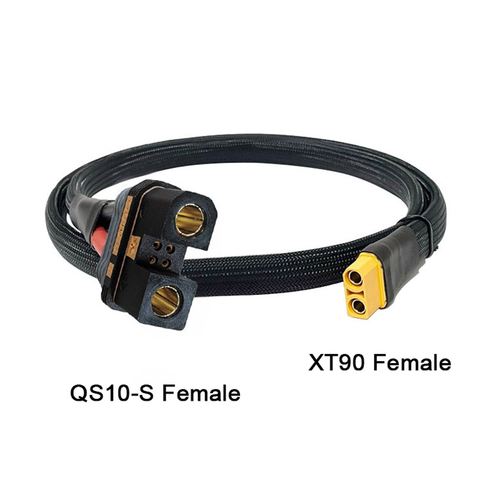 XT90 to QS10-S CNC Connector Cable Male to Female High Current Battery Charging Cable Energy Storage Module