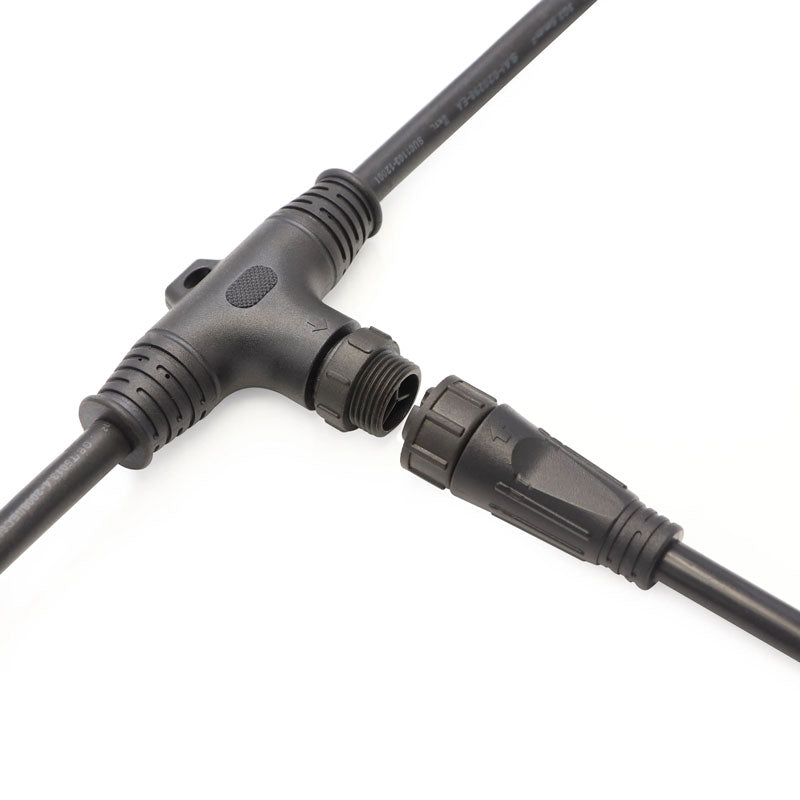 lighting connector 4pin T 3way power wire 2 3 4pin waterproof connector wire harness