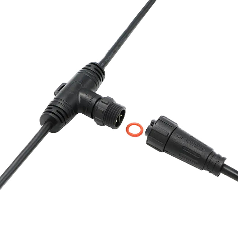 lighting connector 4pin T 3way power wire 2 3 4pin waterproof connector wire harness