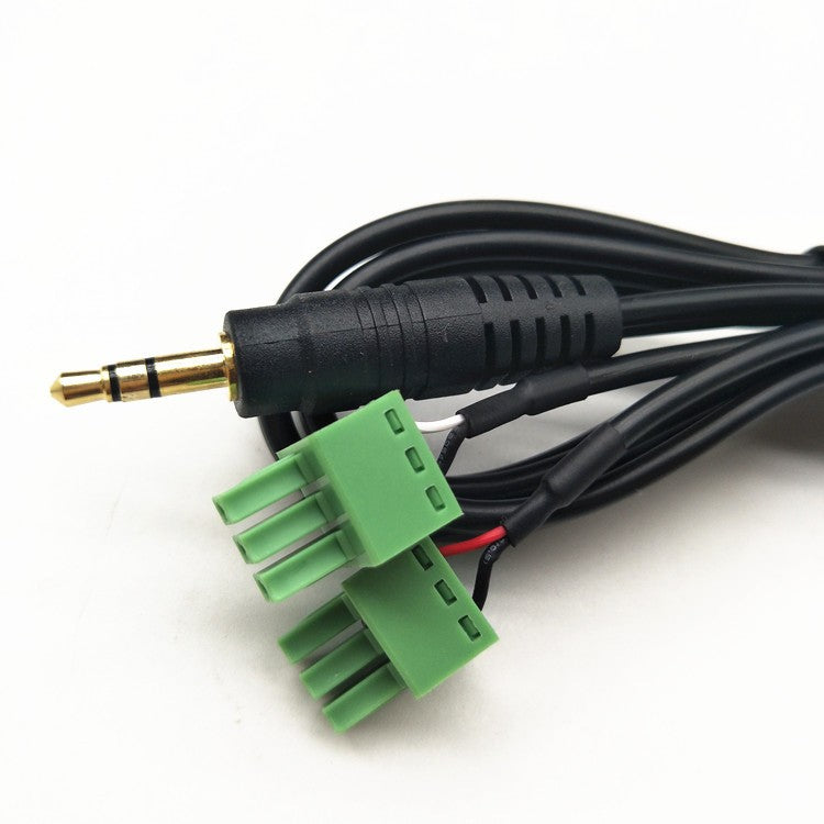 5521 DC Wire Video AV Balun 3.5mm 3 Pole Screw Terminal Stereo Jack Male 3 Pin Terminal Block Plug Connector Cable Wire