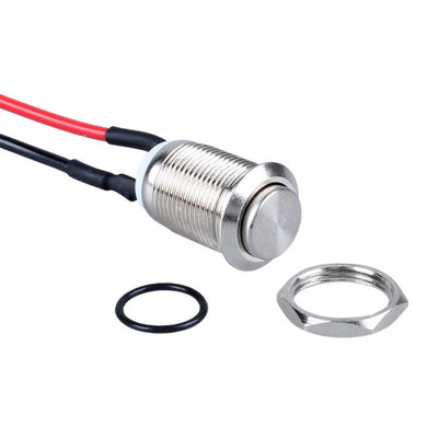 12mm High Flat Head Momentary/Locking Button Switch DC12-24V