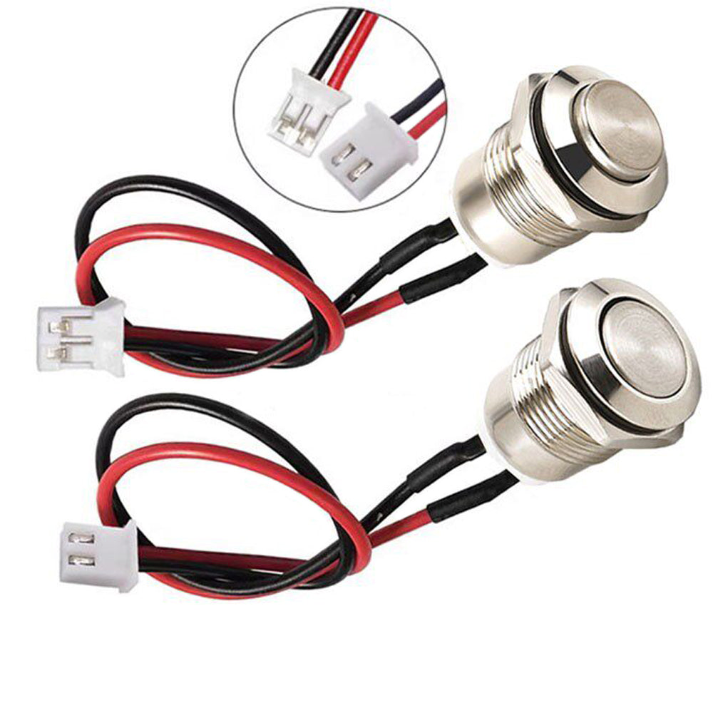 12mm Waterproof Metal Push Button Switch with XH Connector