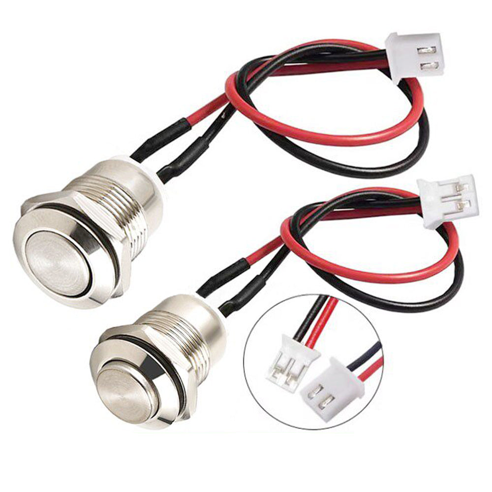 12mm Waterproof Metal Push Button Switch with XH Connector