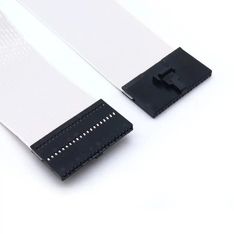 Custom 1.27mm 20p FFC Wire Harness Gold Plated Contact FFC Cable