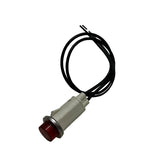 12.5mm Plastic Indicator Light with Wire Metal Edge LED Signal Light Waterproof Wire Harness