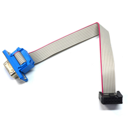 2.54 IDC 10P to IDC DB9 serial extension ribbon cable flat cable for Syringe pump communication cable