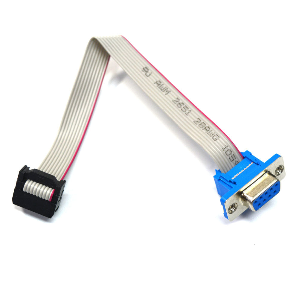 2.54 IDC 10P to IDC DB9 serial extension ribbon cable flat cable for Syringe pump communication cable