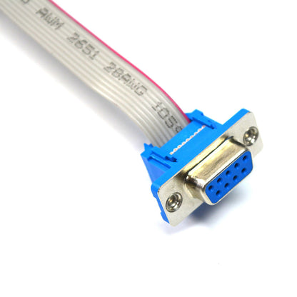 2.54 IDC 10P to IDC DB9 serial extension ribbon cable flat cable for Syringe pump communication cable