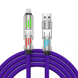 240W Optical Cable 4-in-1 Data Cable PD 2-in-2 Type-C Fast Charging Cable for Apple and Huawei Phones