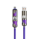 240W Optical Cable 4-in-1 Data Cable PD 2-in-2 Type-C Fast Charging Cable for Apple and Huawei Phones