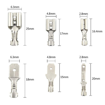 250 4.8mm and 6.3mm  Terminal Wire Braided Fiber Cable