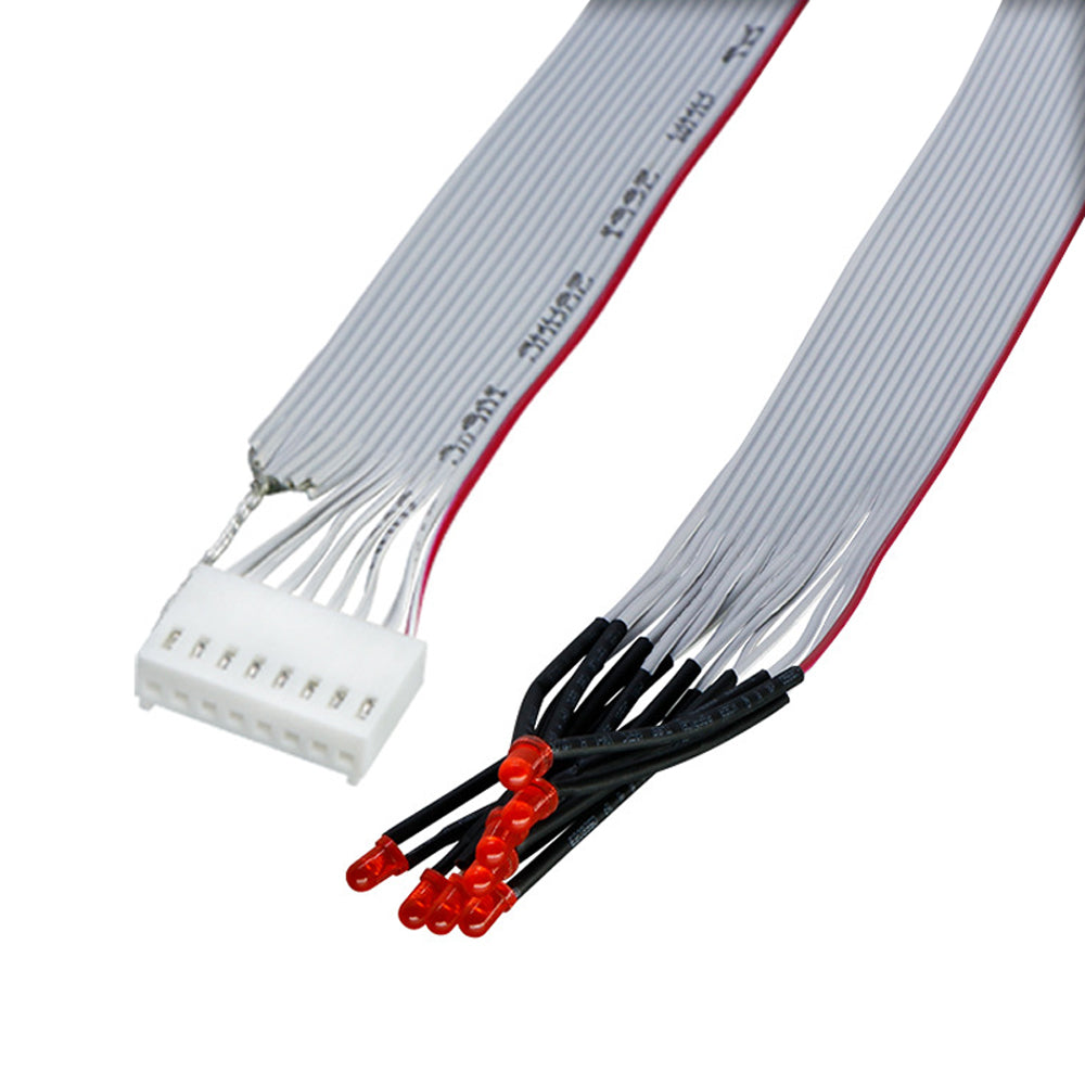 2510-8P Female Neon Light Wiring Harness 2.54mm Pitch Terminal Wire 16P Red Edge Gray Row