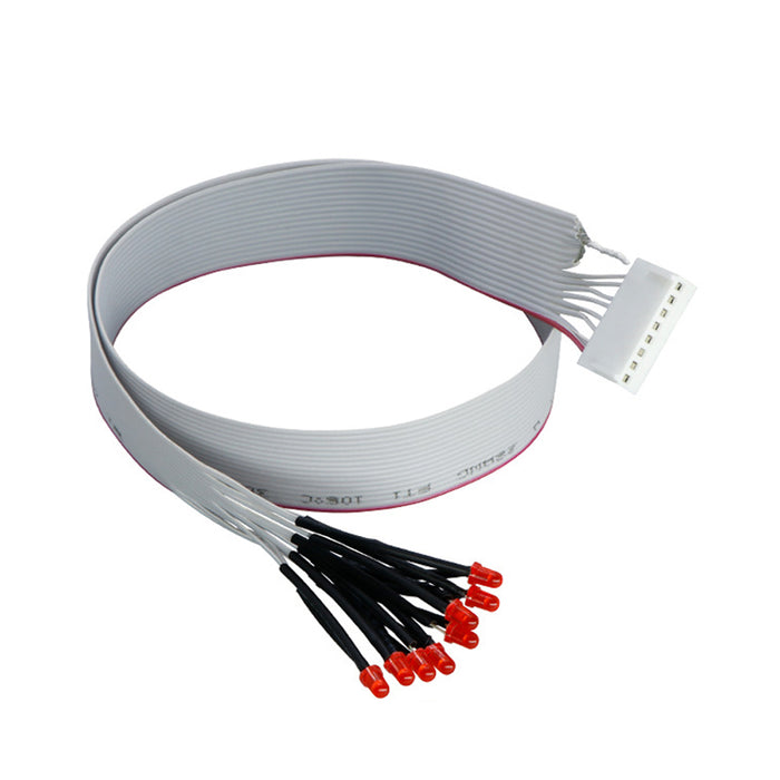 2510-8P Female Neon Light Wiring Harness 2.54mm Pitch Terminal Wire 16P Red Edge Gray Row