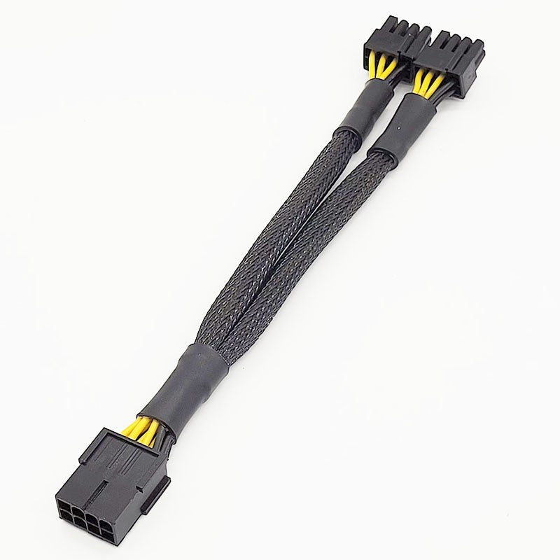 Manufacturer Supply Fully Covered GPU New 8pin to Double 6+2pin Female Converted PC Video Card Power Cable