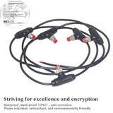 3 way T type wire molded electrical connectors cable T connector Outdoor LED light Waterproof Connector wire harness
