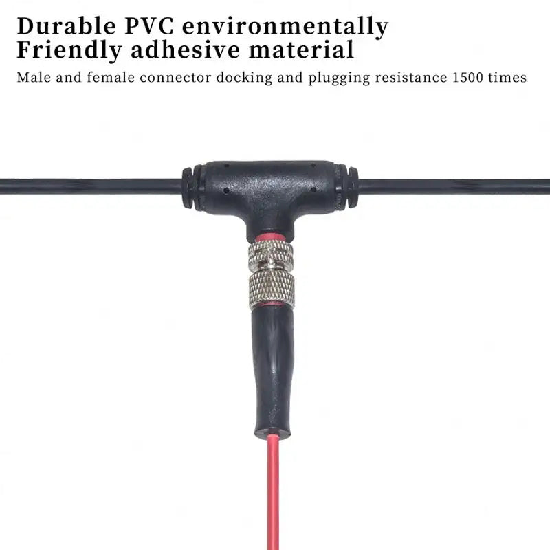 3 way T type wire molded electrical connectors cable T connector Outdoor LED light Waterproof Connector wire harness